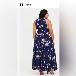 Torrid - like new size 14 navy blue dress